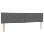 vidaXL Posteľ boxspring s matracom Tmavosivá 200 x 200 cm Látka – Obrázok 4