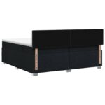 vidaXL Posteľ boxspring s matracom Čierna 200 x 200 cm Látka – Obrázok 8