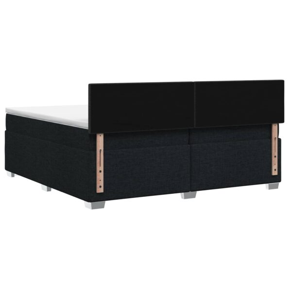 vidaXL Posteľ boxspring s matracom Čierna 200 x 200 cm Látka – Obrázok 8