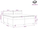 vidaXL Posteľ boxspring s matracom Tmavohnedá 200 x 200 cm Látka – Obrázok 11