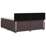 vidaXL Posteľ boxspring s matracom Tmavohnedá 200 x 200 cm Látka – Obrázok 8
