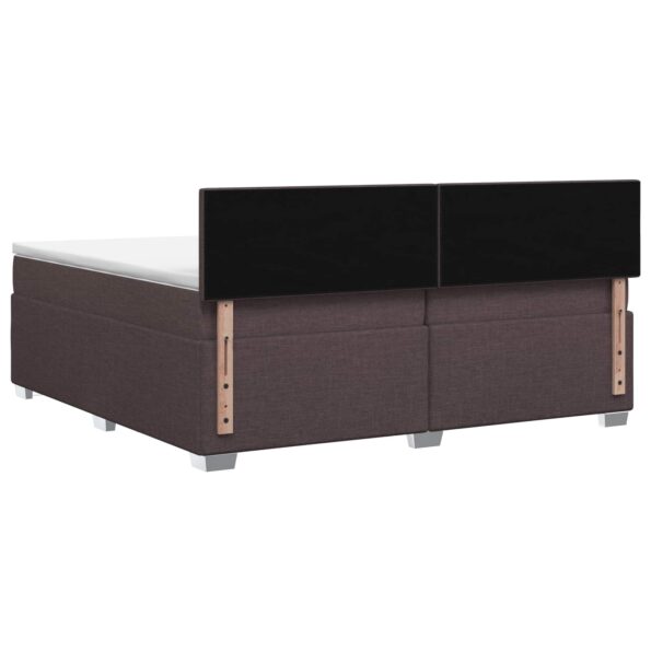 vidaXL Posteľ boxspring s matracom Tmavohnedá 200 x 200 cm Látka – Obrázok 8