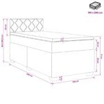 vidaXL Posteľ boxspring s matracom Tmavosivá 100 x 200 cm Zamat – Obrázok 11