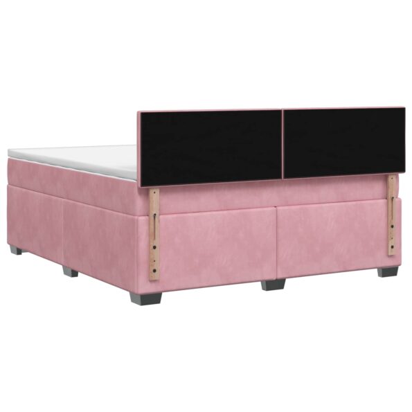 vidaXL Posteľ boxspring s matracom Ružová 140 x 200 cm Zamat – Obrázok 8