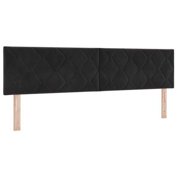 vidaXL Posteľ boxspring s matracom Čierna 180 x 200 cm Zamat – Obrázok 4