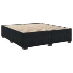 vidaXL Posteľ boxspring s matracom Čierna 180 x 200 cm Zamat – Obrázok 5