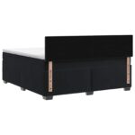 vidaXL Posteľ boxspring s matracom Čierna 180 x 200 cm Zamat – Obrázok 8