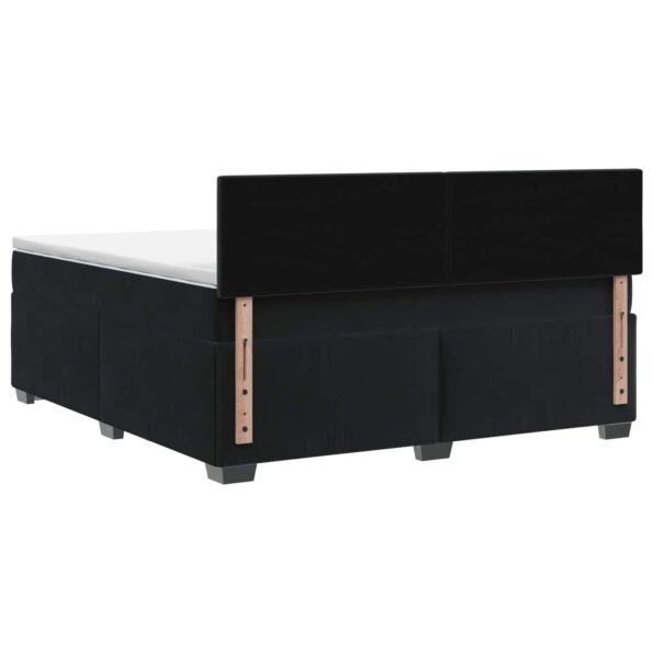 vidaXL Posteľ boxspring s matracom Čierna 180 x 200 cm Zamat – Obrázok 8