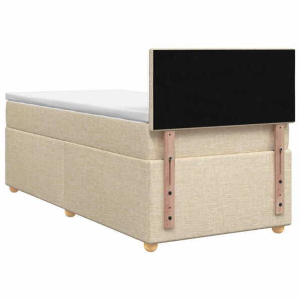 vidaXL Posteľ boxspring s matracom Krémová 80 x 200 cm Látka – Obrázok 8