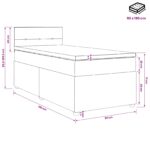 vidaXL Posteľ boxspring s matracom Sivohnedá 90 x 190 cm Látka – Obrázok 11