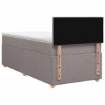 vidaXL Posteľ boxspring s matracom Sivohnedá 90 x 190 cm Látka – Obrázok 8