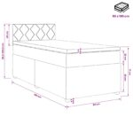 vidaXL Posteľ boxspring s matracom Krémová 90 x 190 cm Látka – Obrázok 10