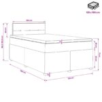 vidaXL Posteľ boxspring s matracom Krémová 120 x 190 cm Látka – Obrázok 11