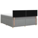 vidaXL Posteľ boxspring s matracom Svetlosivá 160 x 200 cm Látka – Obrázok 8