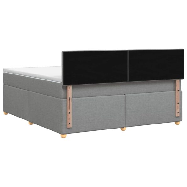vidaXL Posteľ boxspring s matracom Svetlosivá 160 x 200 cm Látka – Obrázok 8