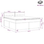 vidaXL Posteľ boxspring s matracom Modrá 180 x 200 cm Látka – Obrázok 11