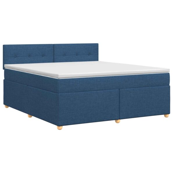 vidaXL Posteľ boxspring s matracom Modrá 180 x 200 cm Látka – Obrázok 2