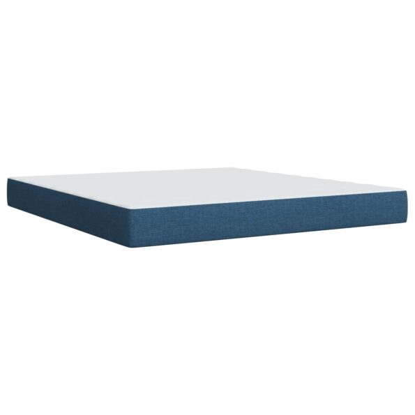 vidaXL Posteľ boxspring s matracom Modrá 180 x 200 cm Látka – Obrázok 6