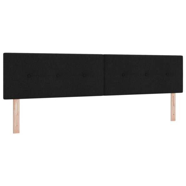 vidaXL Posteľ boxspring s matracom Čierna 200 x 200 cm Látka – Obrázok 4