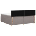 vidaXL Posteľ boxspring s matracom Sivohnedá 200 x 200 cm Látka – Obrázok 8