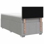 vidaXL Posteľ boxspring s matracom Svetlosivá 80 x 200 cm Látka – Obrázok 8