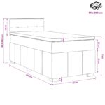 vidaXL Posteľ boxspring s matracom Krémová 80 x 200 cm Látka – Obrázok 11