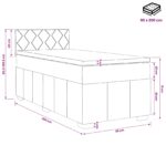 vidaXL Posteľ boxspring s matracom Krémová 90 x 200 cm Látka – Obrázok 10