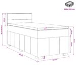 vidaXL Posteľ boxspring s matracom Sivohnedá 100 x 200 cm Látka – Obrázok 11