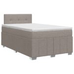 vidaXL Posteľ boxspring s matracom Sivohnedá 120 x 190 cm Látka – Obrázok 2