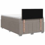 vidaXL Posteľ boxspring s matracom Sivohnedá 120 x 190 cm Látka – Obrázok 8