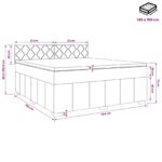 vidaXL Posteľ boxspring s matracom Čierna 140 x 190 cm Látka – Obrázok 11