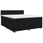 vidaXL Posteľ boxspring s matracom Čierna 140 x 190 cm Látka – Obrázok 2