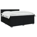vidaXL Posteľ boxspring s matracom Čierna 140 x 190 cm Látka – Obrázok 3