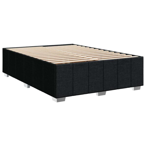 vidaXL Posteľ boxspring s matracom Čierna 140 x 190 cm Látka – Obrázok 5