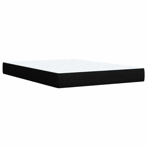 vidaXL Posteľ boxspring s matracom Čierna 140 x 190 cm Látka – Obrázok 6