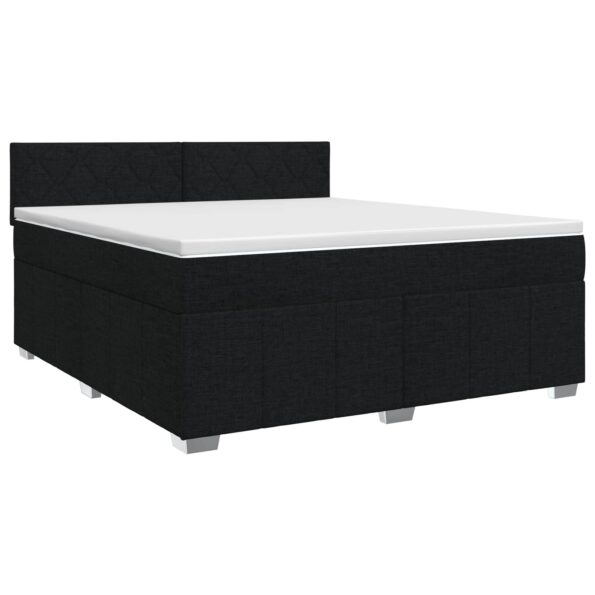 vidaXL Posteľ boxspring s matracom Čierna 140 x 200 cm Látka – Obrázok 2