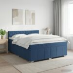 vidaXL Posteľ boxspring s matracom Modrá 140 x 200 cm Látka