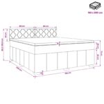 vidaXL Posteľ boxspring s matracom Modrá 160 x 200 cm Látka – Obrázok 11