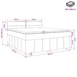 vidaXL Posteľ boxspring s matracom Tmavosivá 180 x 200 cm Látka – Obrázok 11