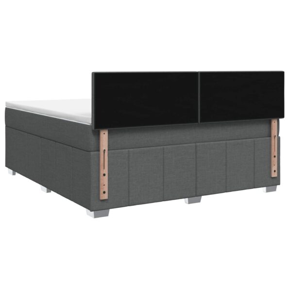 vidaXL Posteľ boxspring s matracom Tmavosivá 180 x 200 cm Látka – Obrázok 8