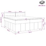 vidaXL Posteľ boxspring s matracom Svetlosivá 200 x 200 cm Látka – Obrázok 11