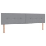 vidaXL Posteľ boxspring s matracom Svetlosivá 200 x 200 cm Látka – Obrázok 4