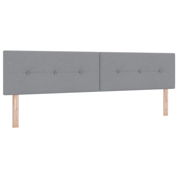 vidaXL Posteľ boxspring s matracom Svetlosivá 200 x 200 cm Látka – Obrázok 4