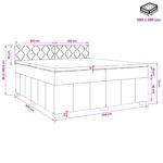 vidaXL Posteľ boxspring s matracom Sivohnedá 200 x 200 cm Látka – Obrázok 11