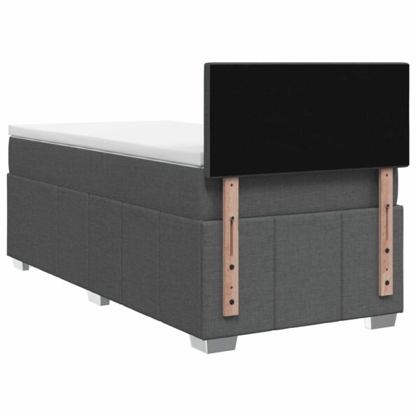 vidaXL Posteľ boxspring s matracom Tmavosivá 90 x 190 cm Látka – Obrázok 8