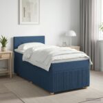 vidaXL Posteľ boxspring s matracom Modrá 80 x 200 cm Látka