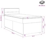 vidaXL Posteľ boxspring s matracom Modrá 80 x 200 cm Látka – Obrázok 11