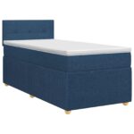 vidaXL Posteľ boxspring s matracom Modrá 80 x 200 cm Látka – Obrázok 2