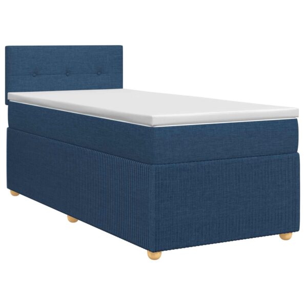vidaXL Posteľ boxspring s matracom Modrá 80 x 200 cm Látka – Obrázok 2