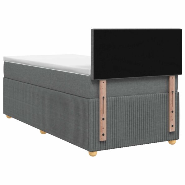 vidaXL Posteľ boxspring s matracom Tmavosivá 90 x 200 cm Látka – Obrázok 7